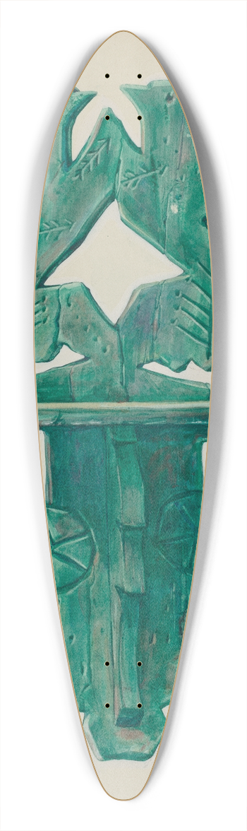 Majel G. Claflin - Bird Shelf 39.3 inch art pintail longboard deck