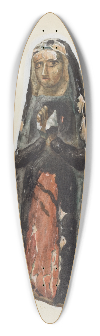 Majel G. Claflin - Bulto (Virgin) 39.3 inch art pintail longboard deck