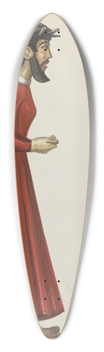 Majel G. Claflin - Santo Christo 39.3 inch art pintail longboard deck