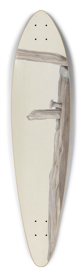 Majel G. Claflin - Wooden Plow 39.3 inch art pintail longboard deck
