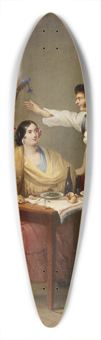 Manuel Cabral Aguado Bejarano - Singing at the Table 39.3 inch art pintail longboard deck