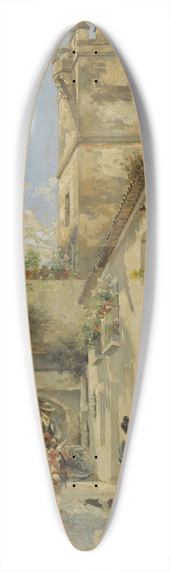 Manuel Garca y Rodrguez - A Sevillian Alley 39.3 inch art pintail longboard deck