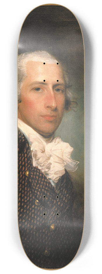 Gilbert Stuart - Portrait of Gabriel Manigault 8.25 inch art skate deck