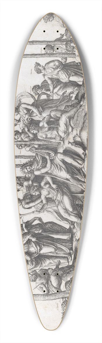 Marcantonio Raimondi - Parnassus 39.3 inch art pintail longboard deck