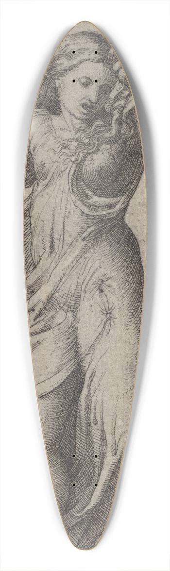 Marcantonio Raimondi - Woman Pulling Her Hair 39.3 inch art pintail longboard deck