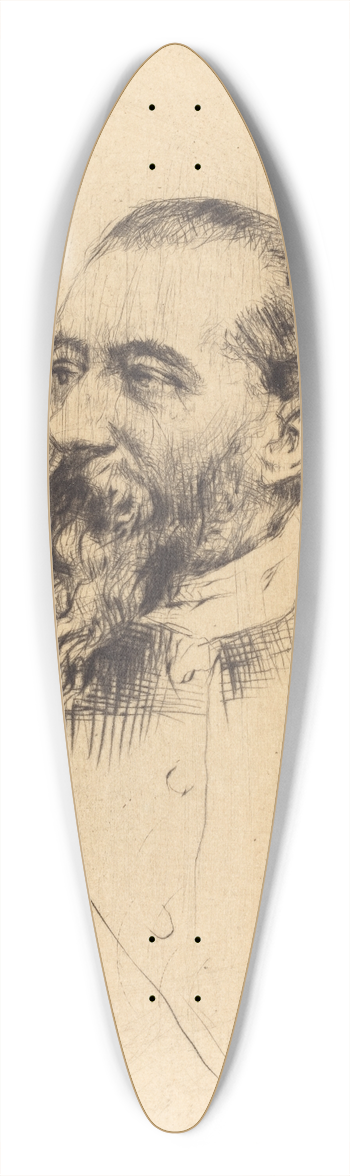 Marcellin-Gilbert Desboutin - Alphonse Karr 39.3 inch art pintail longboard deck