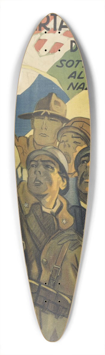 Marcello Dudovich - Per la libert e la civilt del mondo 39.3 inch art pintail longboard deck