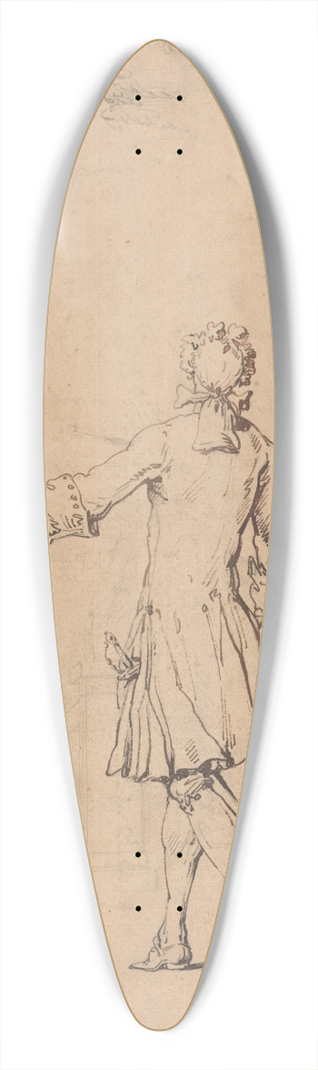Marcellus Laroon the Younger - Landscape with figures walking 39.3 inch art pintail longboard deck