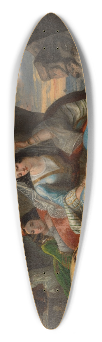 Marcel Saunier - Don Juan et Hade 39.3 inch art pintail longboard deck