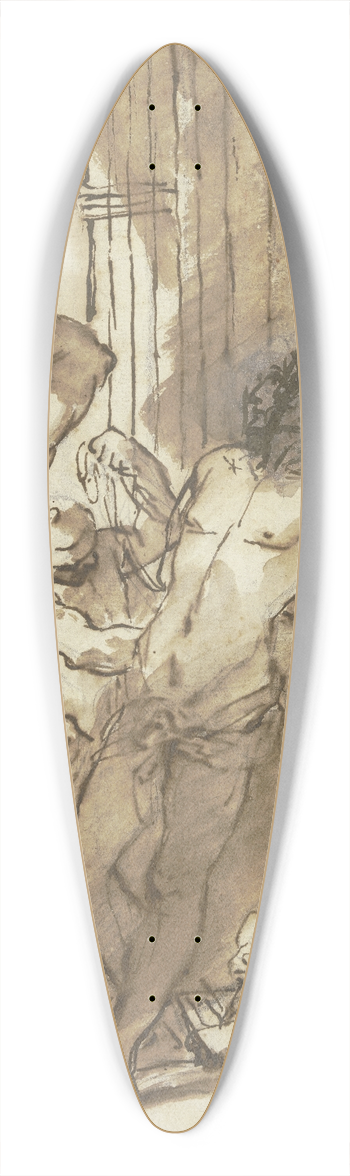 Marco Benefial - Flagellation of Christ 39.3 inch art pintail longboard deck