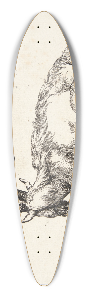 Marcus de Bye - Liggende ged 39.3 inch art pintail longboard deck