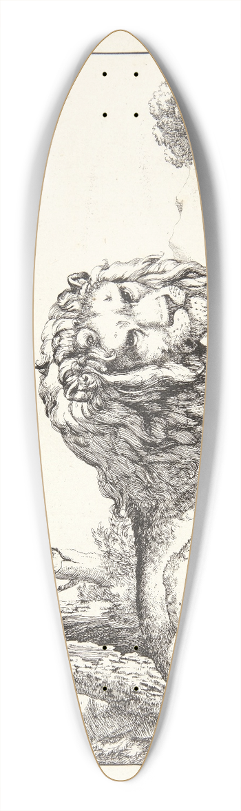 Marcus de Bye - Liggende lve, vendt mod hjre 39.3 inch art pintail longboard deck