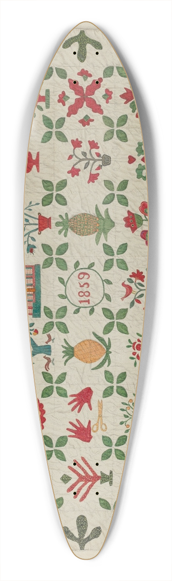 Margaret Concha - Applique Quilt 39.3 inch art pintail longboard deck