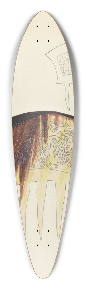 Margaret Concha - Comb 39.3 inch art pintail longboard deck