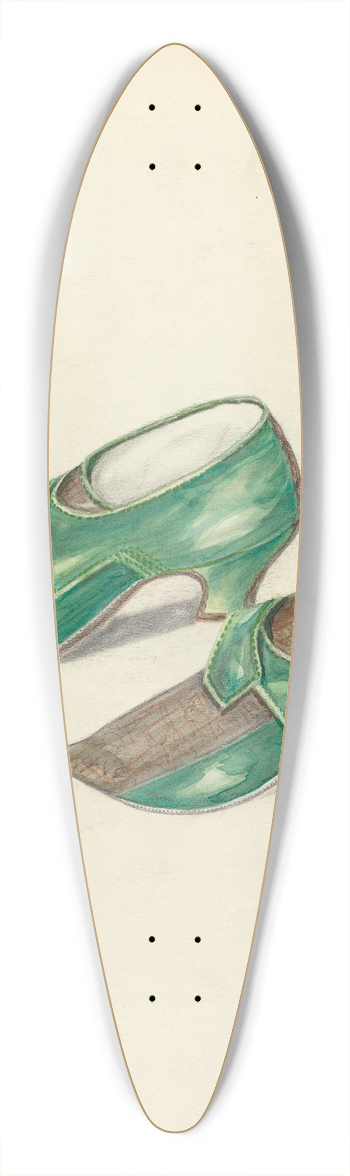 Margaret Concha - Womans Shoes 39.3 inch art pintail longboard deck