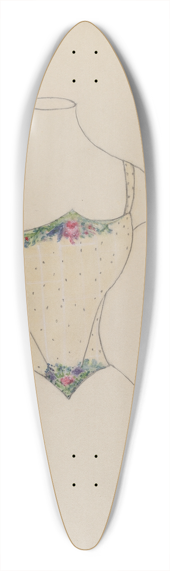 Margaret Knapp - Bodice 39.3 inch art pintail longboard deck