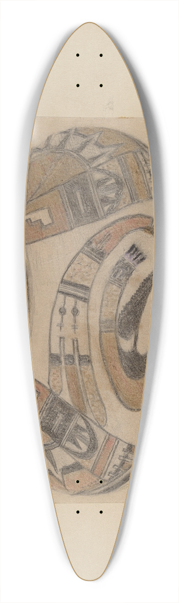 Margaret Knapp - Bowl 39.3 inch art pintail longboard deck