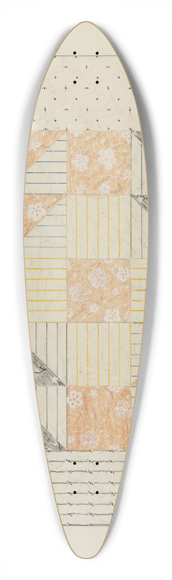 Margaret Linsley - Patchwork Quilt 39.3 inch art pintail longboard deck