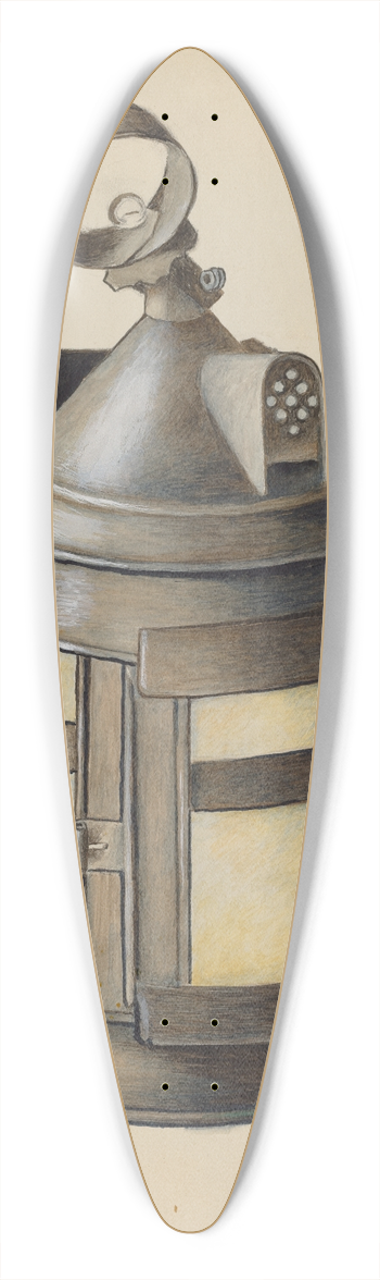 Margaret Stottlemeyer - Dormer Window Lantern 39.3 inch art pintail longboard deck