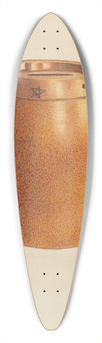 Margaret Stottlemeyer - Stone Fruit Jar with Star 39.3 inch art pintail longboard deck