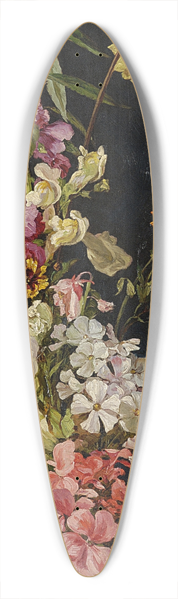 Maria Klass-Kazanowska - Flowers 39.3 inch art pintail longboard deck