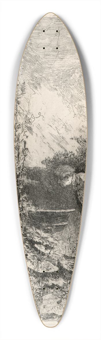 Mariano Fortuny Marsal - The Botanist 39.3 inch art pintail longboard deck