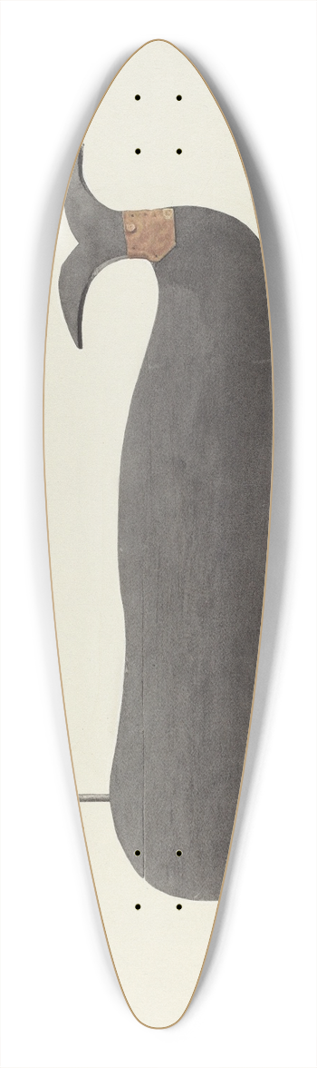 Marian Page - Whale Weather Vane 39.3 inch art pintail longboard deck