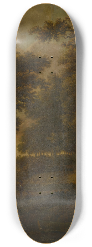 Gillis Rombouts - Forest Landscape with Riders 8.25 inch art skate deck