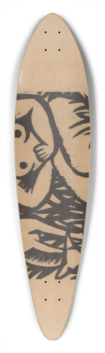 Maria Uhden - Woman at the Water 39.3 inch art pintail longboard deck