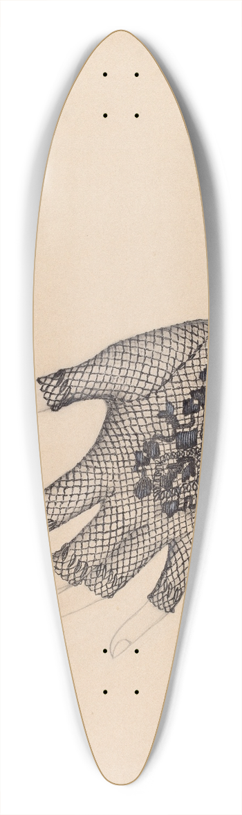 Marie Alain - Mitt 39.3 inch art pintail longboard deck