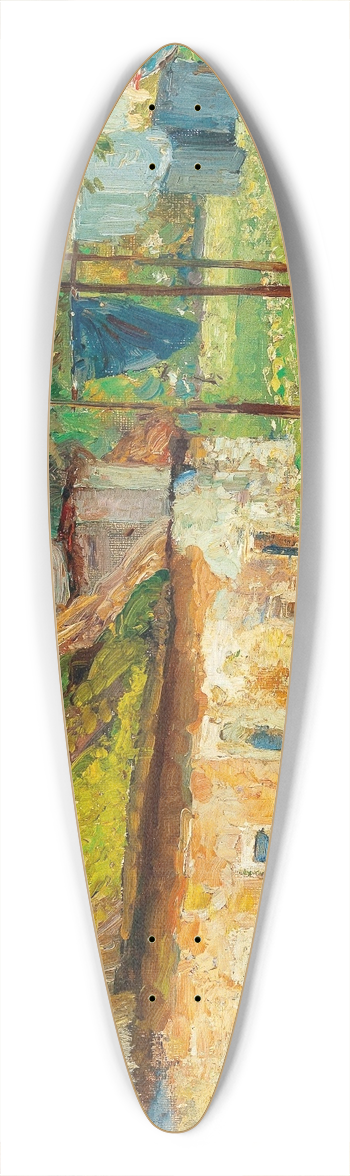 Marie Egner - Drying laundry 39.3 inch art pintail longboard deck