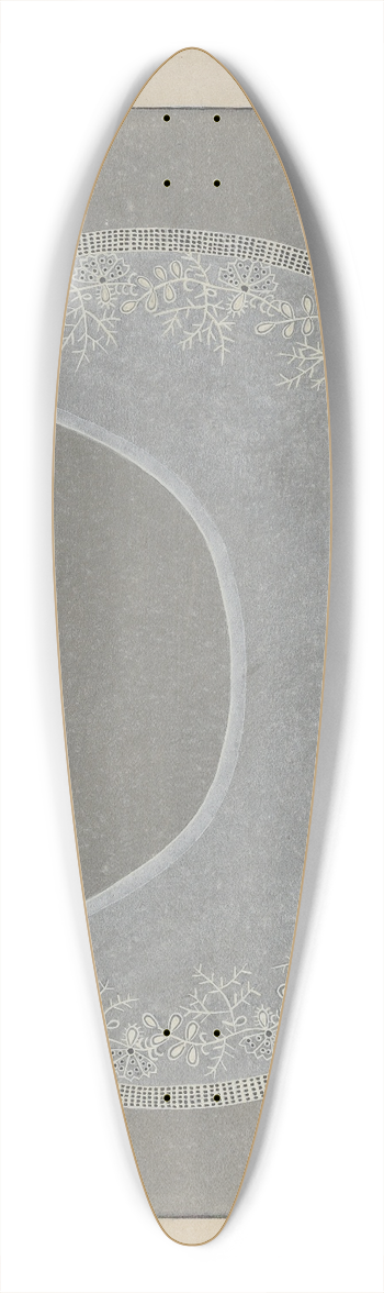Marie Famularo - Embroidered Collar 39.3 inch art pintail longboard deck