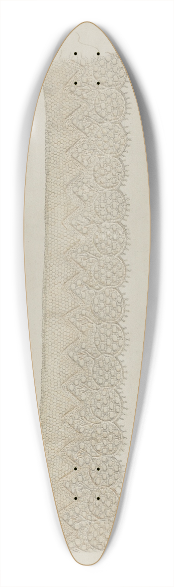 Marie Famularo - Lace Edging 39.3 inch art pintail longboard deck