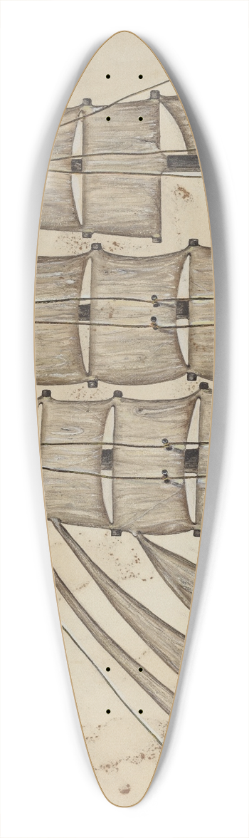 Marie Lutrell - Pa. German Ship 39.3 inch art pintail longboard deck