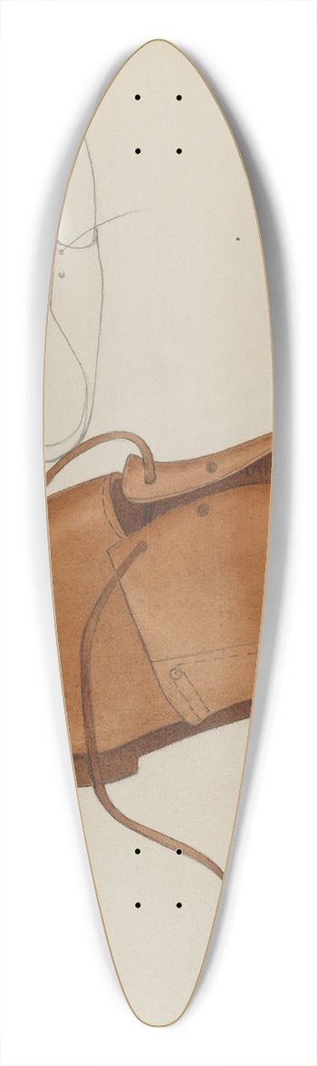 Marie Mitchell - Mans Shoe 39.3 inch art pintail longboard deck
