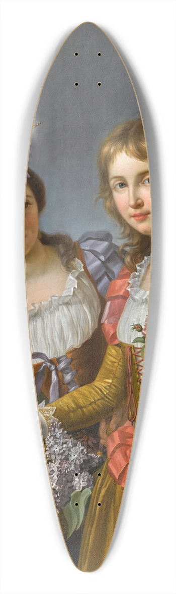 Marie Victoire Lemoine - The Two Sisters 39.3 inch art pintail longboard deck