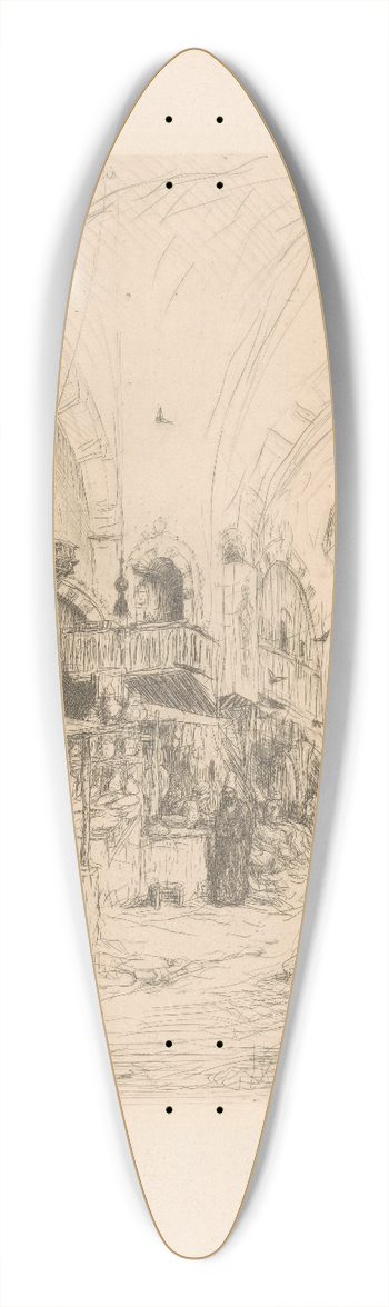 Marius Bauer - Bazaar in Constantinopel 39.3 inch art pintail longboard deck
