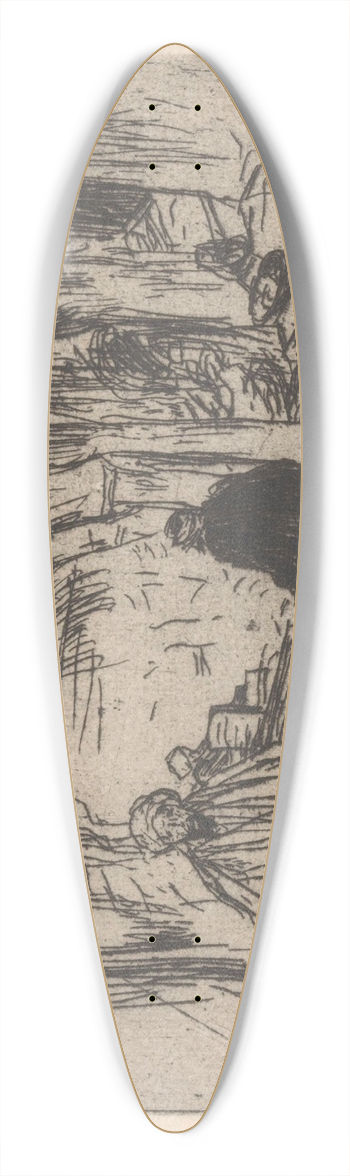 Marius Bauer - Bazaar in Constantinopel 39.3 inch art pintail longboard deck