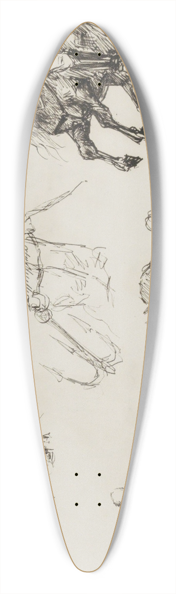 Marius Bauer - Figuurstudies, onder andere van een ruiter en matroos 39.3 inch art pintail longboard deck
