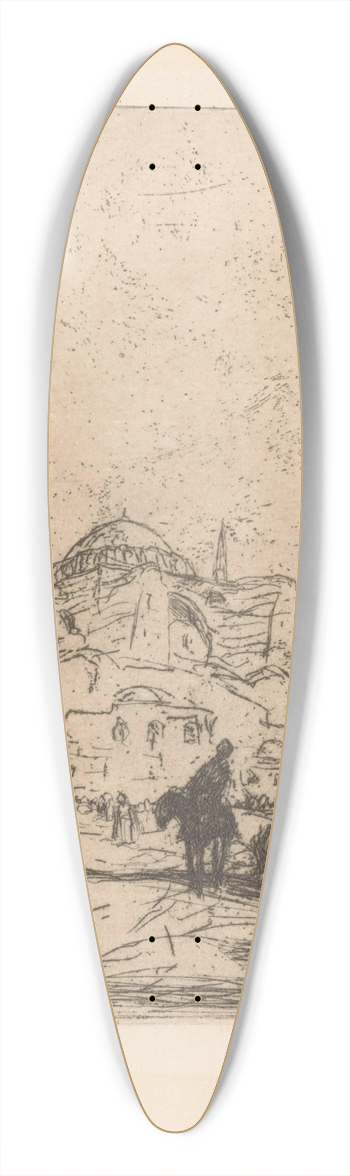 Marius Bauer - Gezicht op de Hagia Sophia 39.3 inch art pintail longboard deck