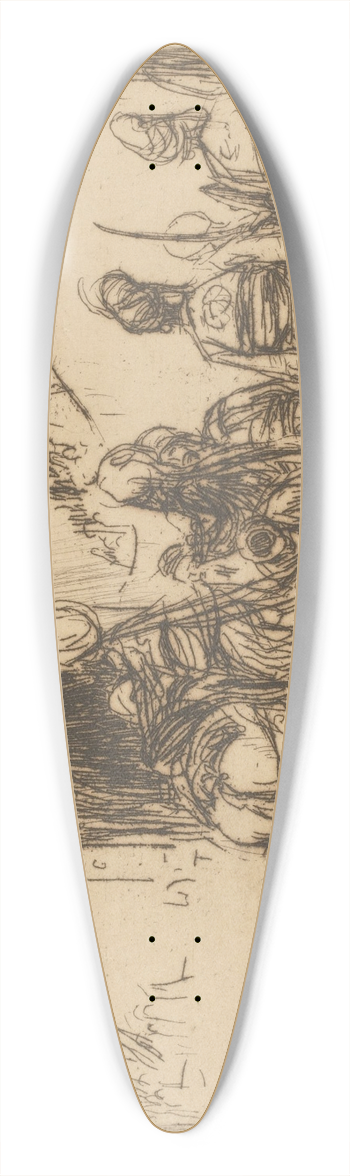 Marius Bauer - Hoog bezoek 39.3 inch art pintail longboard deck