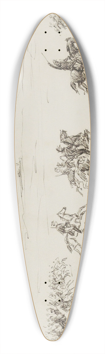 Marius Bauer - Militaire slag 39.3 inch art pintail longboard deck