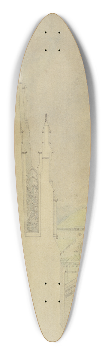 Marius Bauer - Ontwerp voor een kerk 39.3 inch art pintail longboard deck