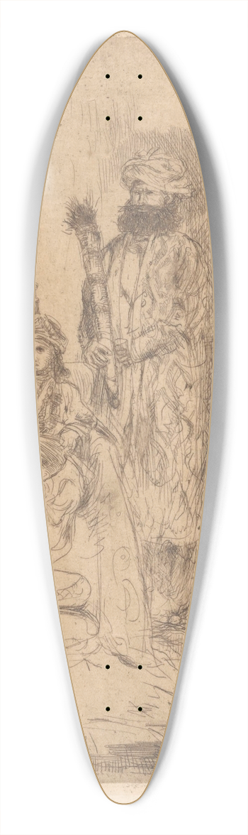 Marius Bauer - Oosterse prins 39.3 inch art pintail longboard deck