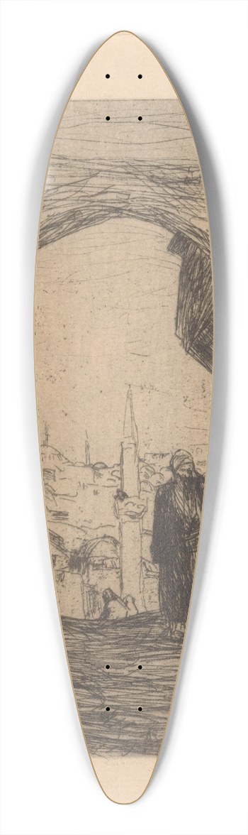 Marius Bauer - Poort in Constantinopel 39.3 inch art pintail longboard deck