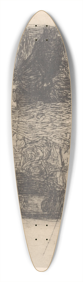 Marius Bauer - Winkel in Constantinopel 39.3 inch art pintail longboard deck