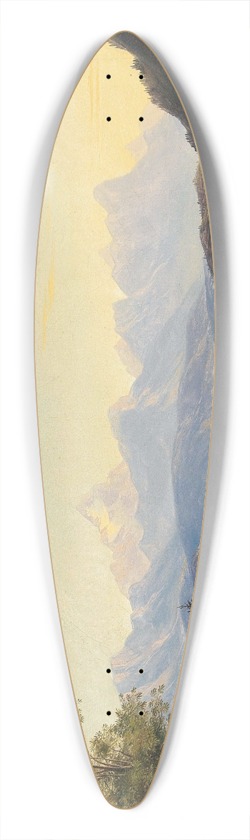 Markus Pernhart - A view of Triglav and Mittagskogel 39.3 inch art pintail longboard deck