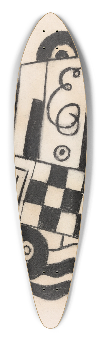 Marsden Hartley - Military Symbols 1 39.3 inch art pintail longboard deck