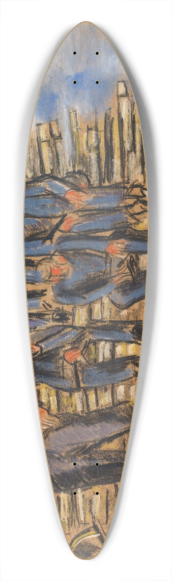 Marsden Hartley - Study for Lobster Fishermen 39.3 inch art pintail longboard deck