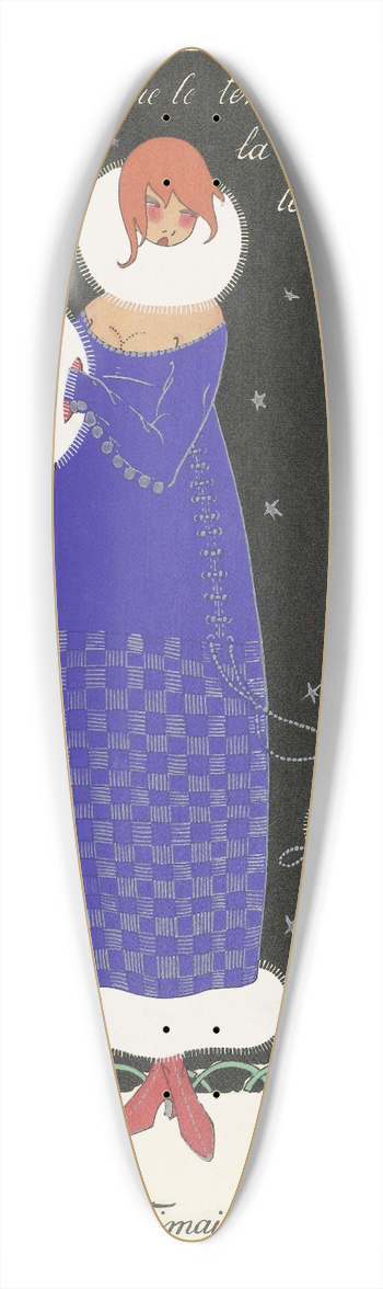 Marthe Romme - Les Douze Mois de lAnne; Frimaire 39.3 inch art pintail longboard deck